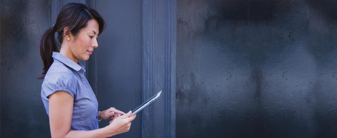 Woman on tablet