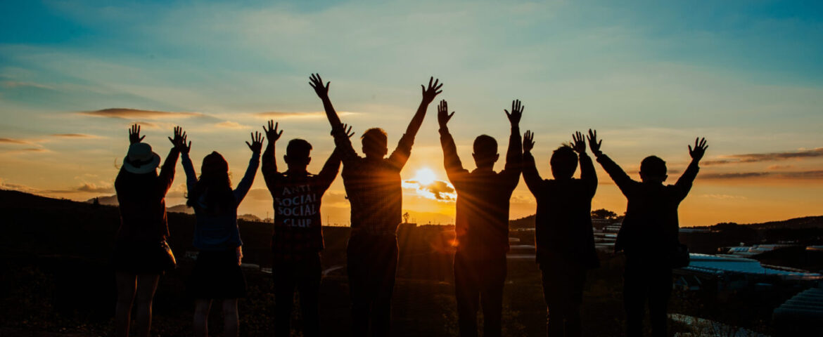People celebrating together